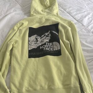 Unisex North Face Yellow Hoodie